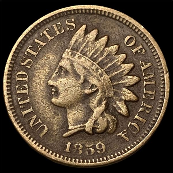 1859 Indian Head Cent ABOUT UNCIRCULATED