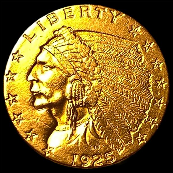 1925-D Indian Head Gold $2.5 Quarter Eagle UNCIRCULATED