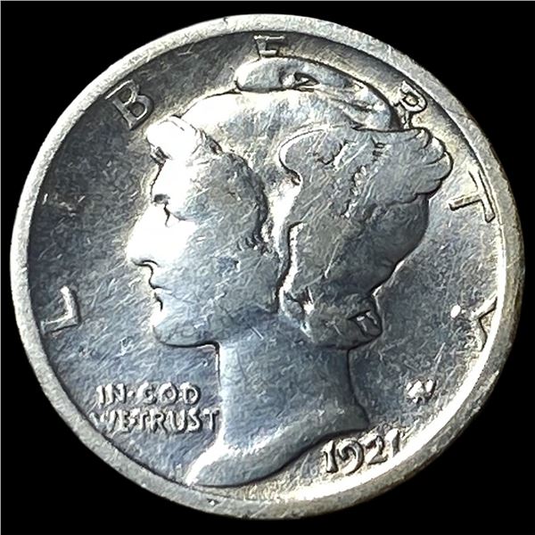 1921 Silver Mercury Dime NICELY CIRCULATED