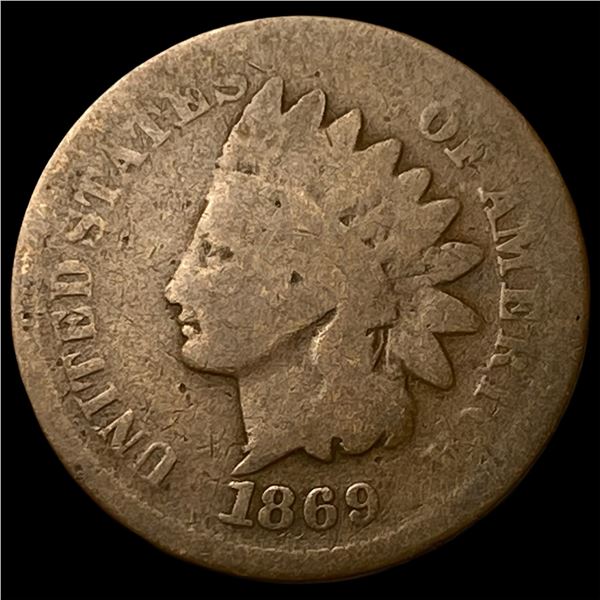 1869 Indian Head Cent NICELY CIRCULATED