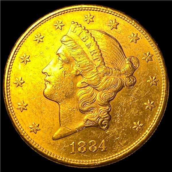 1884-S Gold Liberty Head $20 Double Eagle CHOICE AU