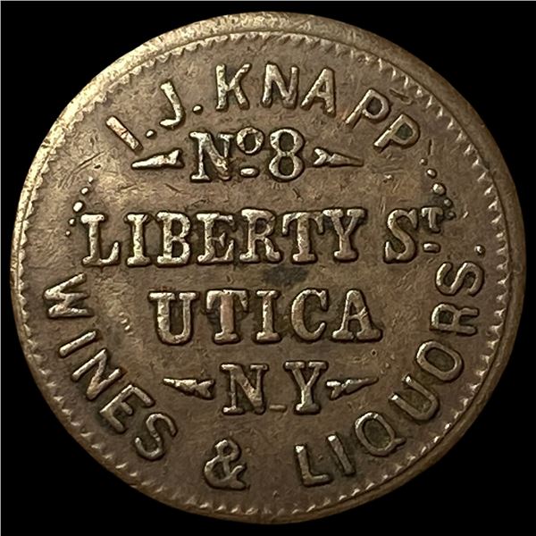1863 Civil War Token IOU 1 Cent NEARLY UNCIRCULATED