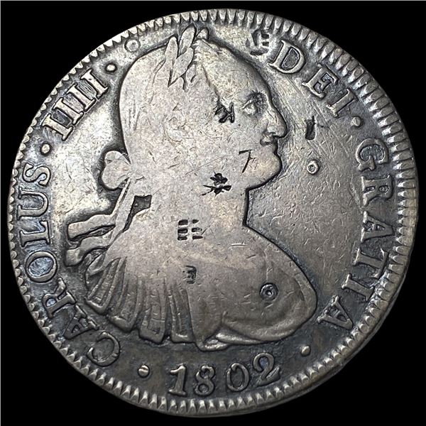 1802Mo FT Spanish Colonies Silver 8 Reales HIGH GRADE