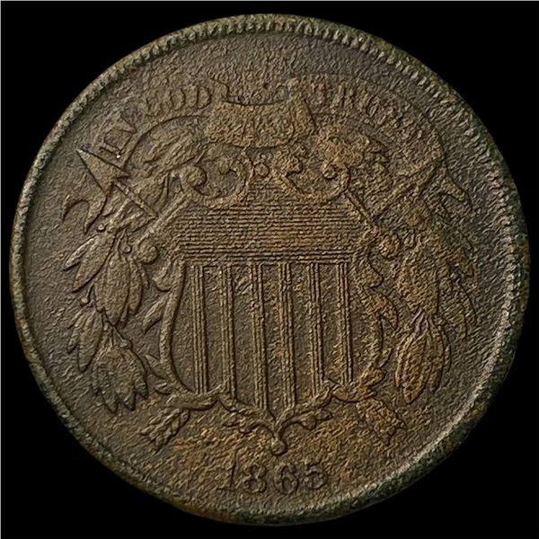 1865 Two-Cent Piece NEARLY UNCIRCULATED