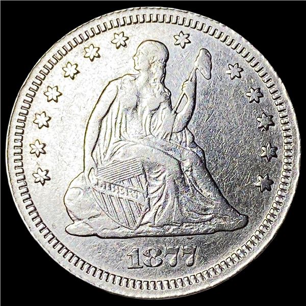 1877-S Silver Seated Liberty Quarter CLOSELY  UNCIRCULATED
