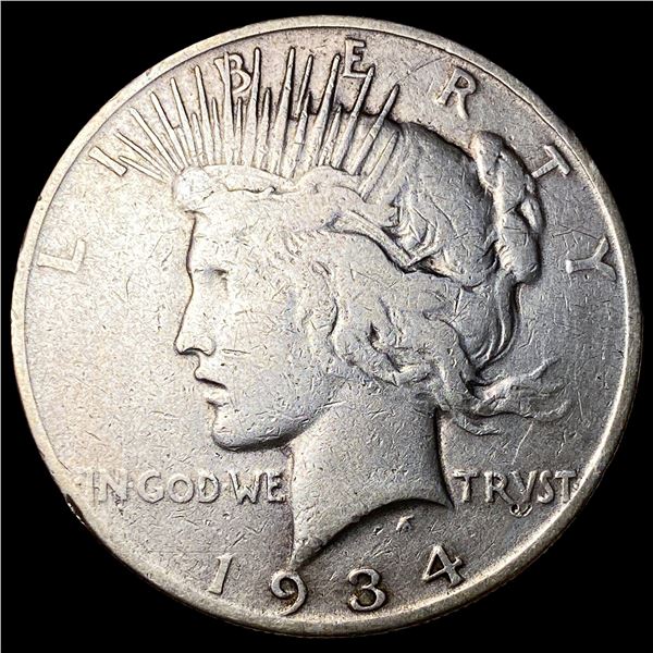 1934-S Peace Silver Dollar LIGHTLY CIRCULATED