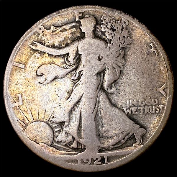 1921-S Silver Half Dollar Walking Liberty  NICELY CIRCULATED