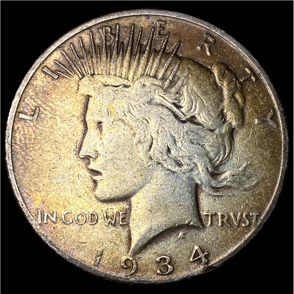 1934-S Peace Silver Dollar LIGHTLY CIRCULATED
