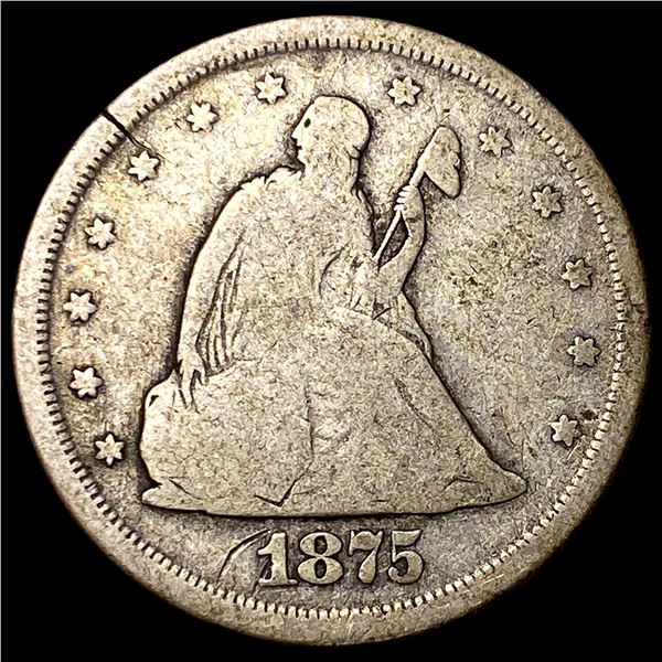 1875-S Silver Twenty Cent Piece LIGHTLY  CIRCULATED