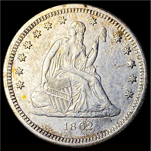 1862 Seated Liberty Quarter CLOSELY  UNCIRCULATED
