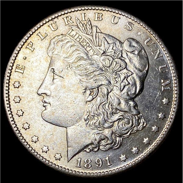1891-S Silver Morgan Dollar CHOICE AU