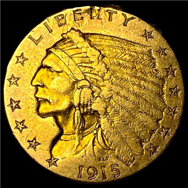 1915 Indian Head Gold $2.5 Quarter Eagle NEARLY UNCIRCULATED