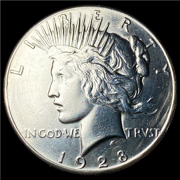 1928 Silver Peace Dollar CLOSELY UNCIRCULATED