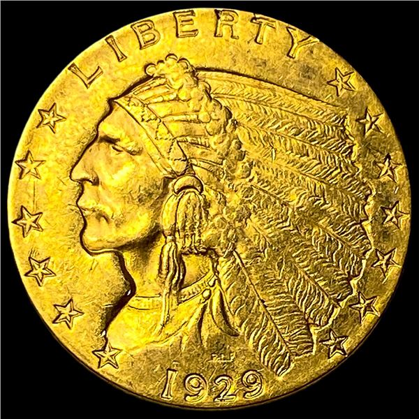 1929 Indian Head Gold $2.5 Quarter Eagle CLOSELY UNCIRCULATED