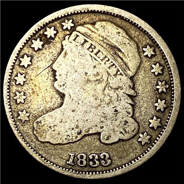 1833 Capped Bust Dime LIGHTLY CIRCULATED