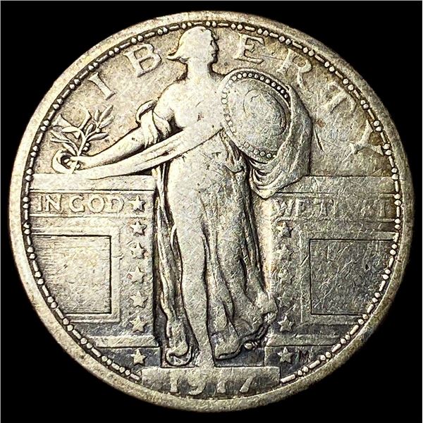 1917 Type 1 Standing Liberty Quarter LIGHTLY CIRCULATED