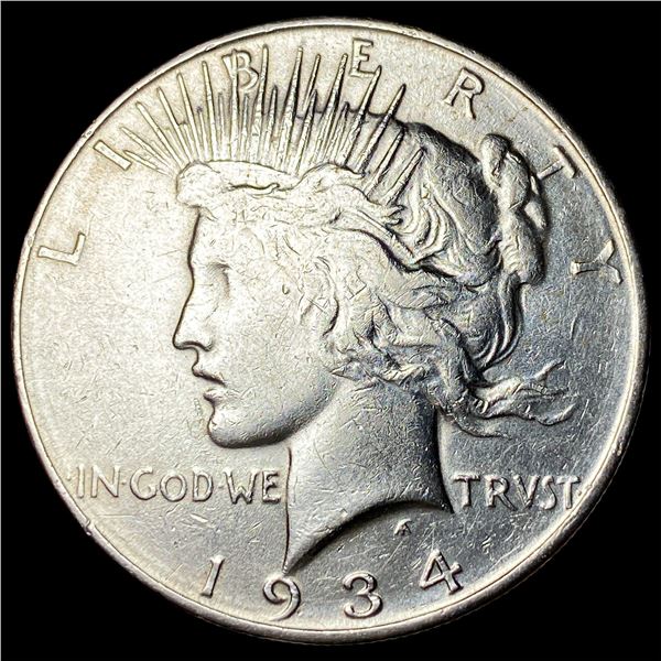 1934-D Peace Silver Dollar NEARLY UNCIRCULATED