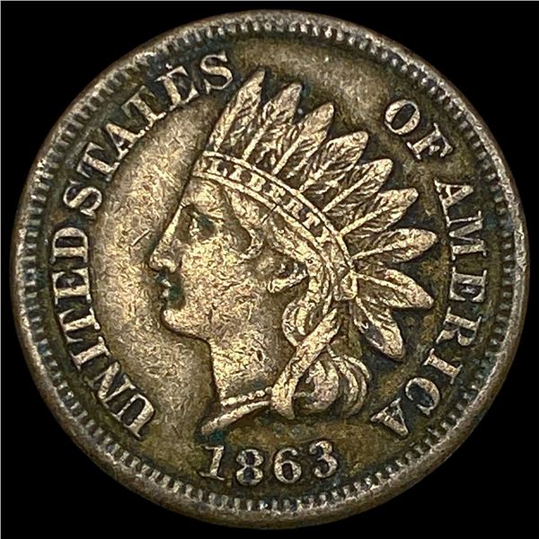 1863 Indian Head Cent NEARLY UNCIRCULATED
