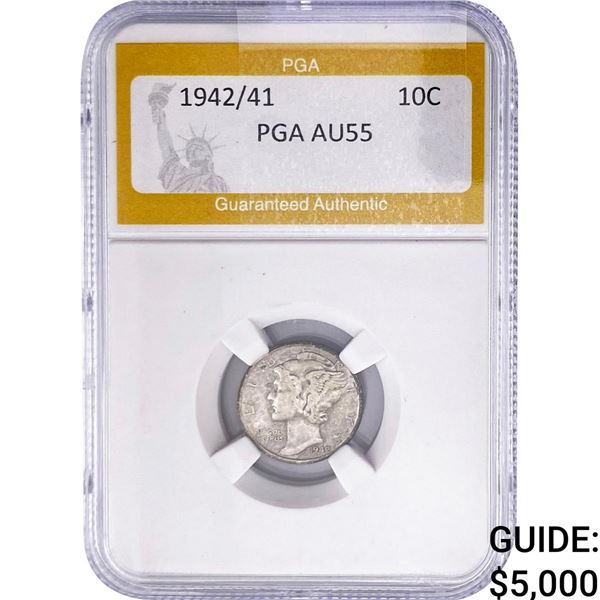1942/41 Mercury Silver Dime PGA AU55