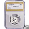 Image 1 : 1950-D/S Washington Silver Quarter PGA MS66