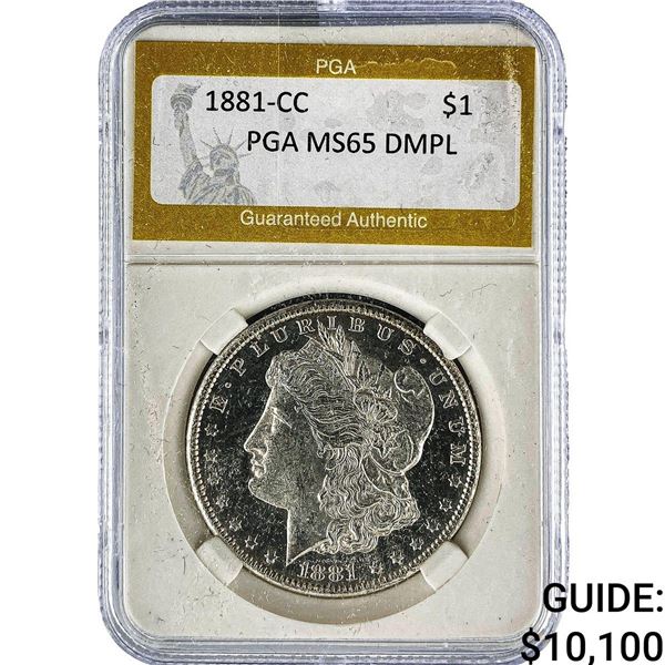 1881-CC Morgan Silver Dollar PGA MS65 DMPL