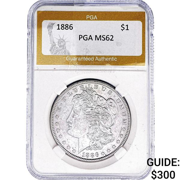 1886 Morgan Silver Dollar PGA MS62