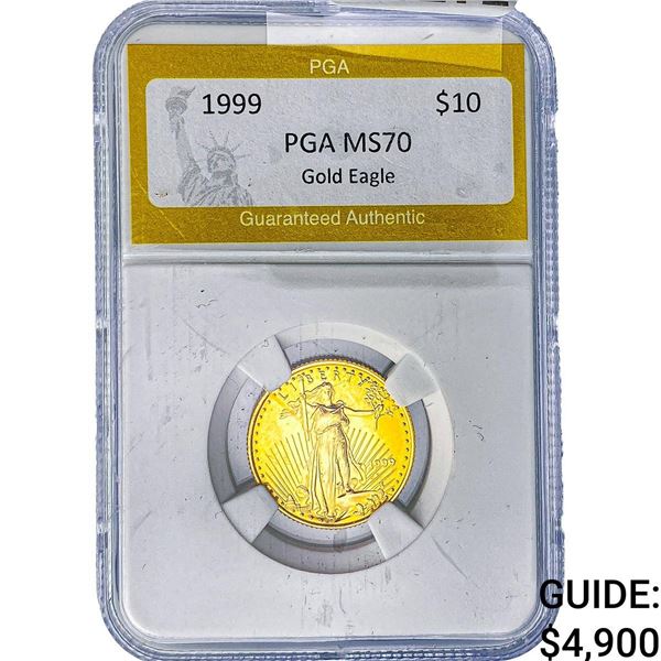 1999 1/4oz $10 Gold Eagle PGA MS70