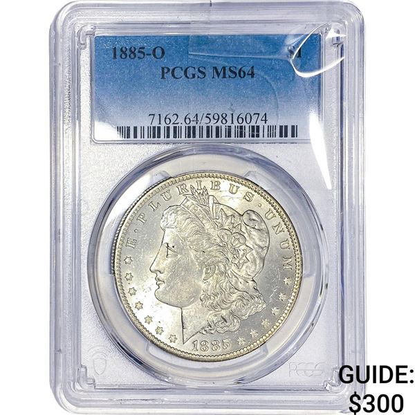 1885-O Morgan Silver Dollar PCGS MS64