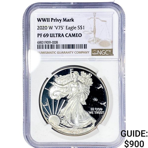 2020-W Silver Eagle NGC PF69 Ultra Cameo