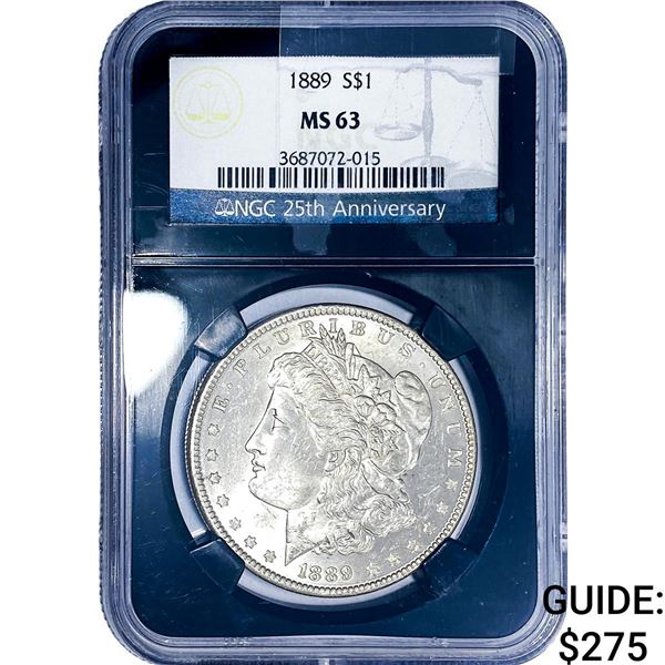 1889 Morgan Silver Dollar NGC MS63
