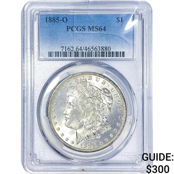 1885-O Morgan Silver Dollar PCGS MS64