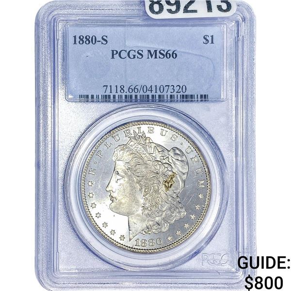 1880-S Morgan Silver Dollar PCGS MS66