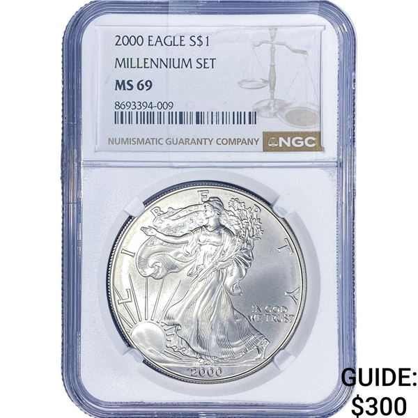 2000 Silver Eagle NGC MS69