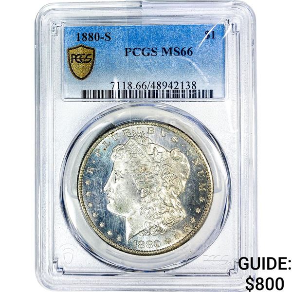 1880-S Morgan Silver Dollar PCGS MS66