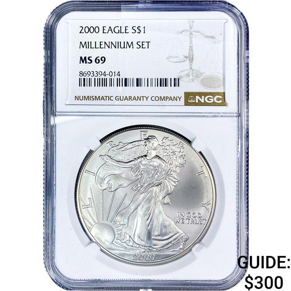 2000 Silver Eagle NGC MS69