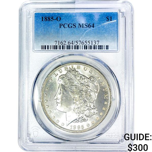 1885-O Morgan Silver Dollar PCGS MS64