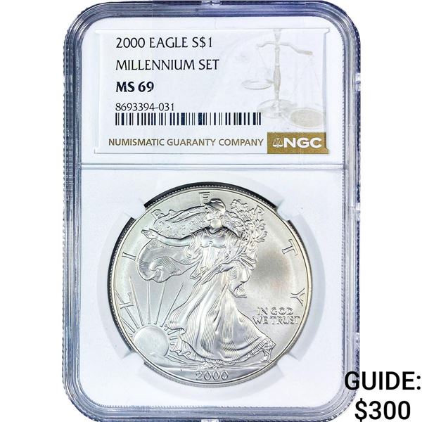 2000 Silver Eagle NGC MS69