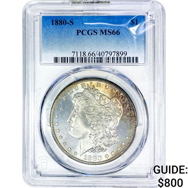 1880-S Morgan Silver Dollar PCGS MS66