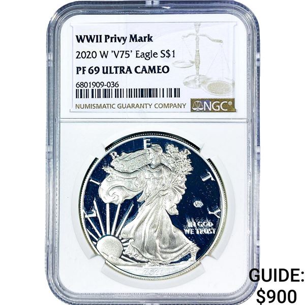 2020-W Silver Eagle NGC PF69 Ultra Cameo