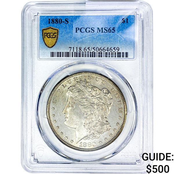 1880-S Morgan Silver Dollar PCGS MS65