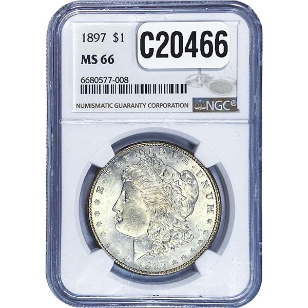 1897 Morgan Silver Dollar NGC MS66
