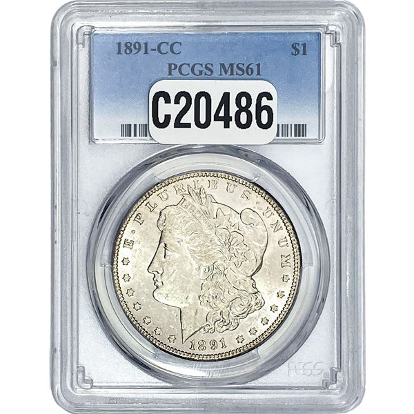 1891-CC Morgan Silver Dollar PCGS MS61