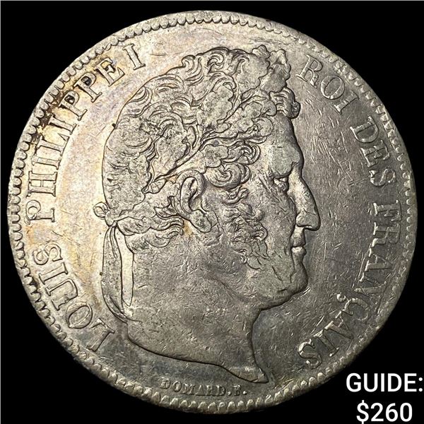 1837 France Silver 5 Francs