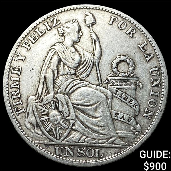 1895 Peru Silver 1 Sol