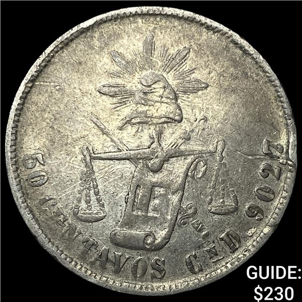 1879 Mexico Silver 50 Centavos