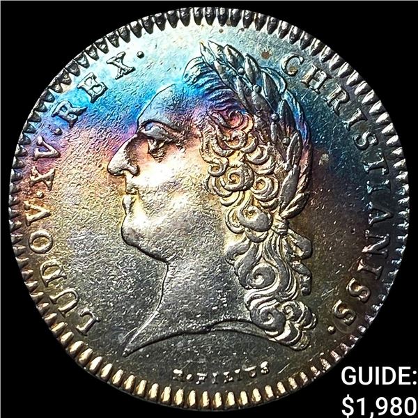 1773 France Silver ECU Toned