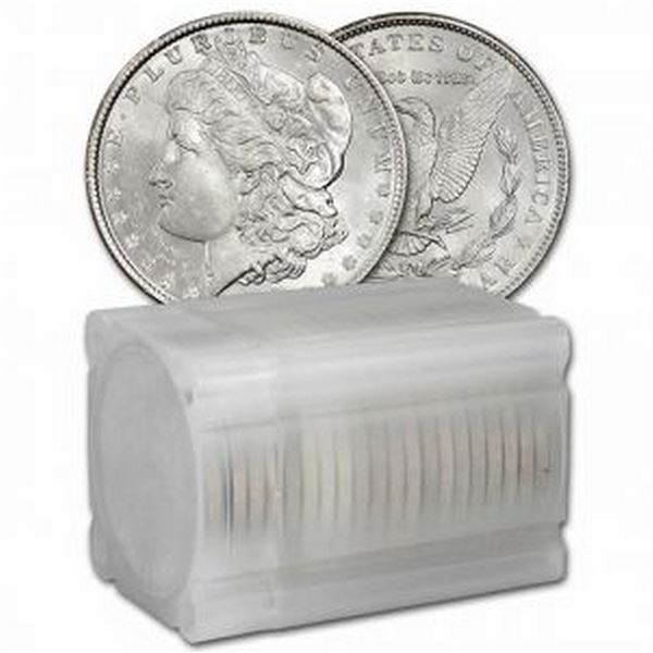 [20 coins] Pre-21 Morgan Silver Dollar Roll Ch BU