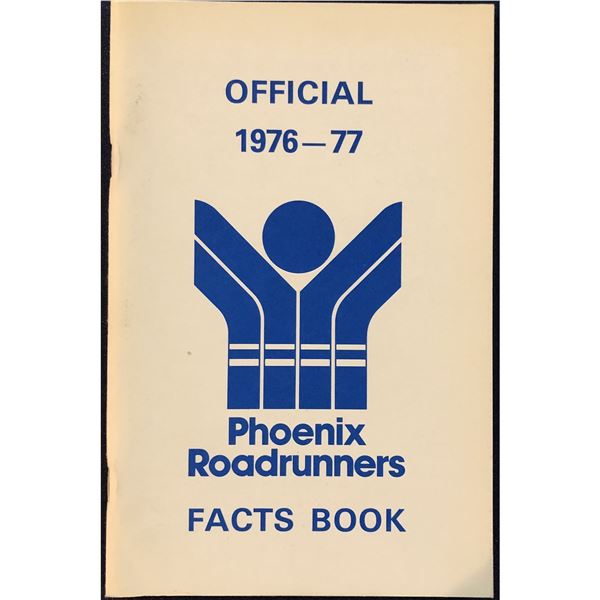 1976-77 WHA PHOENIX ROADRUNNERS MEDIA GUIDE