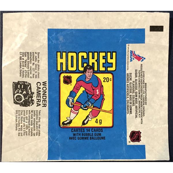 1979-80 O-PEE-CHEE HOCKEY WRAPPER - WAYNE GRETZKY ROOKIE YEAR