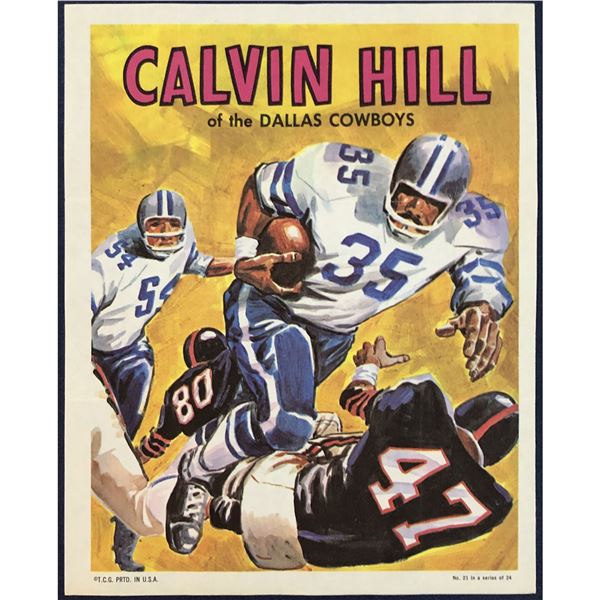 1970 TOPPS FOOTBALL POSTER - CALVIN HILL